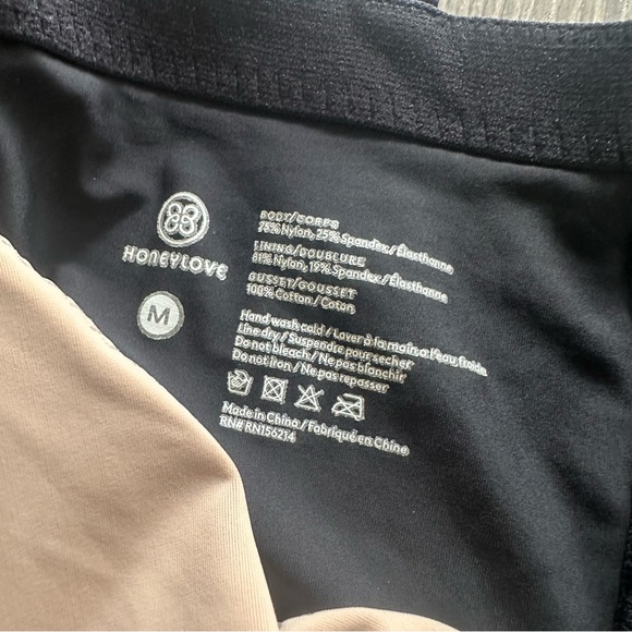 HONEYLOVE Black Shapewear Gusset Bodysuit Shaping Short - Picture 2 of 5